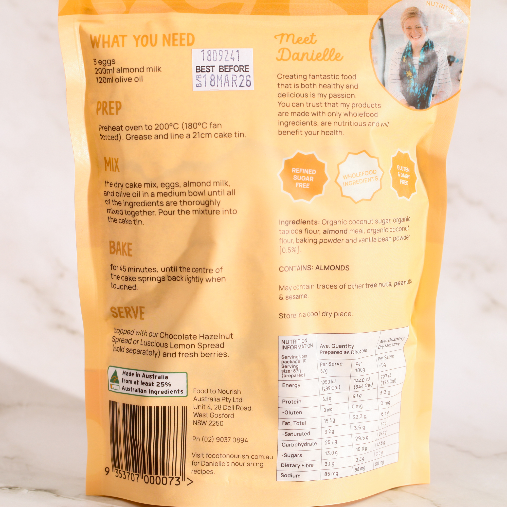 Vanilla Cake Mix - Food to Nourish